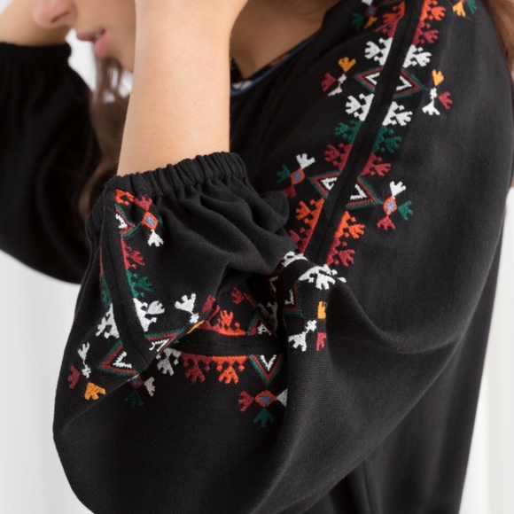 & Other Stories Embroidered Peasant Maxi Dress - Picture 2 of 8